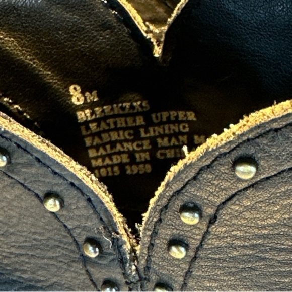 Nine West Black Leather Western Ankle Boot size 8 - Picture 5 of 11